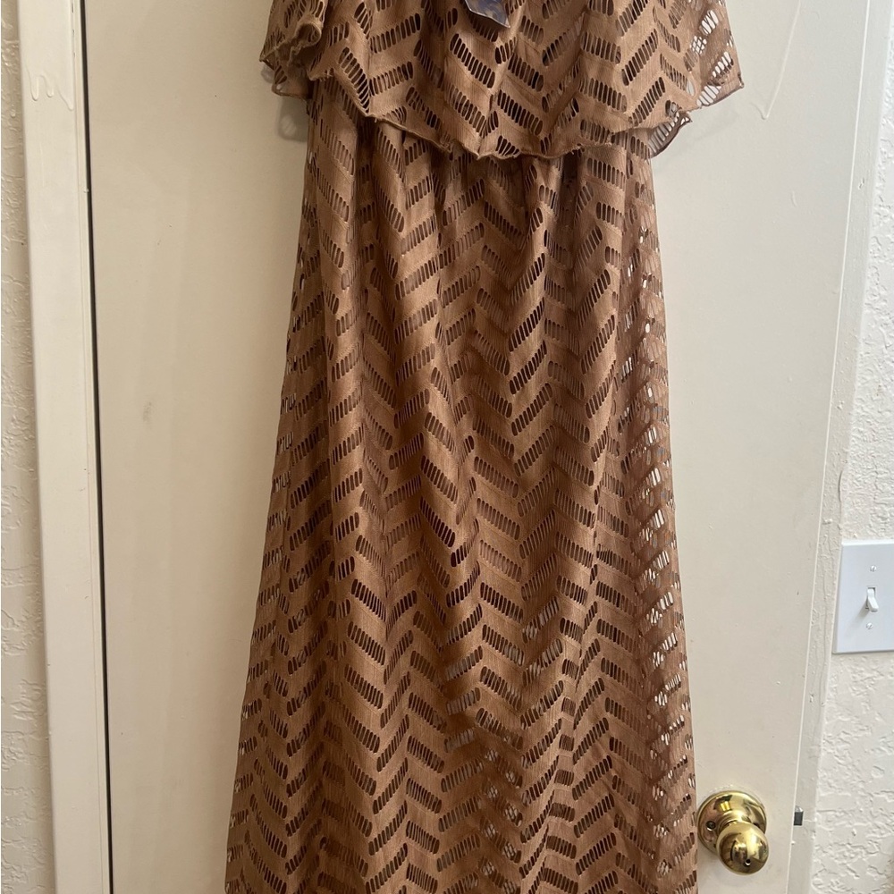 City Chic Brown Maxi Dress